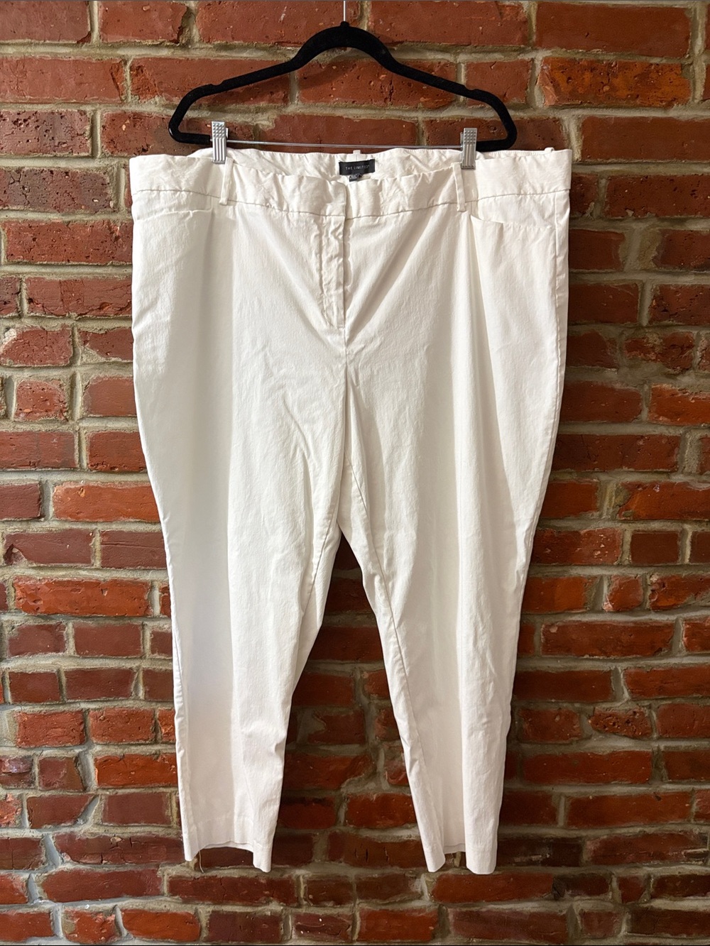 The Limited White High-Rise Straight Leg Pants